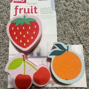 Joie Fruit-Themed Cleaning Sponges Set of 3